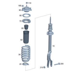 Shock-Absorber Strut - Mercedes-Benz (294-320-65-01)