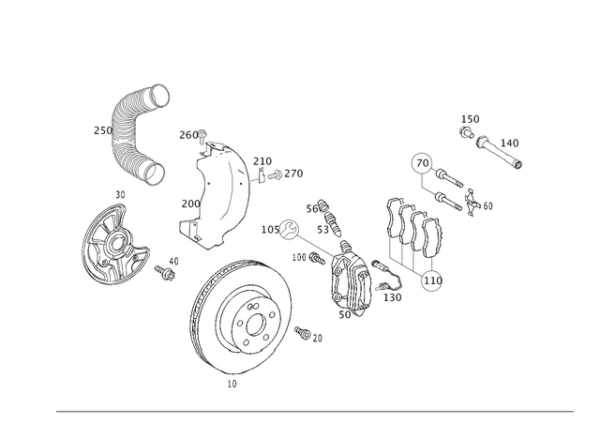 Disc Brake Rotor - Mercedes-Benz (230-421-12-12)
