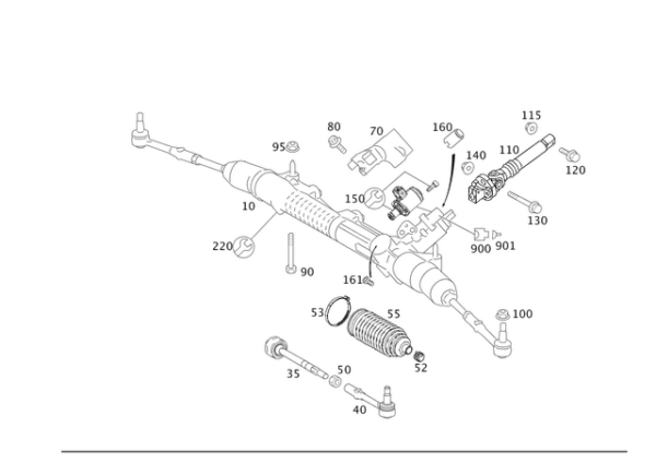 Steering Gear - Mercedes-Benz (221-460-50-00)