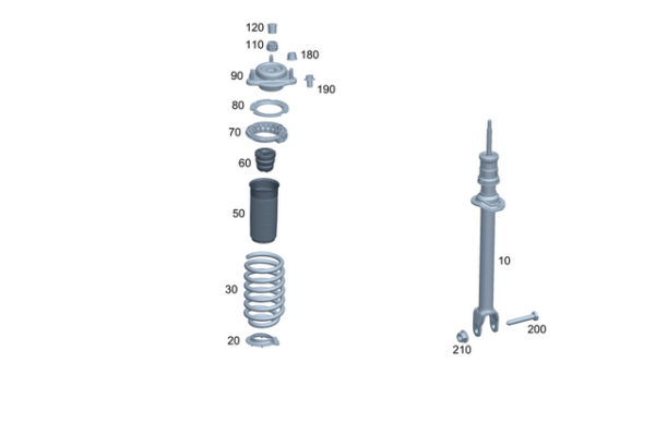 Shock-Absorber Strut - Mercedes-Benz (214-320-53-01)