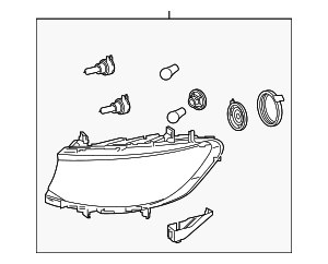 Headlamp Assembly - Right - Halogen - Mercedes-Benz (9109060500)