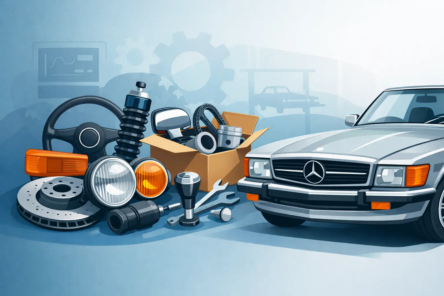 Buying W107 Restoration Parts Right
