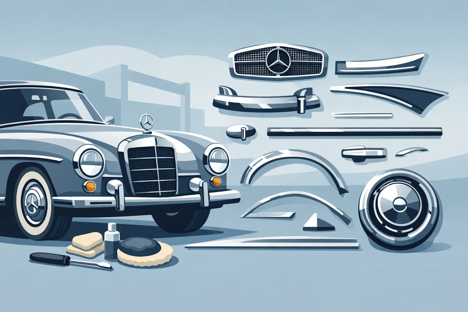 Classic Mercedes Exterior Trim Guide for Restorers