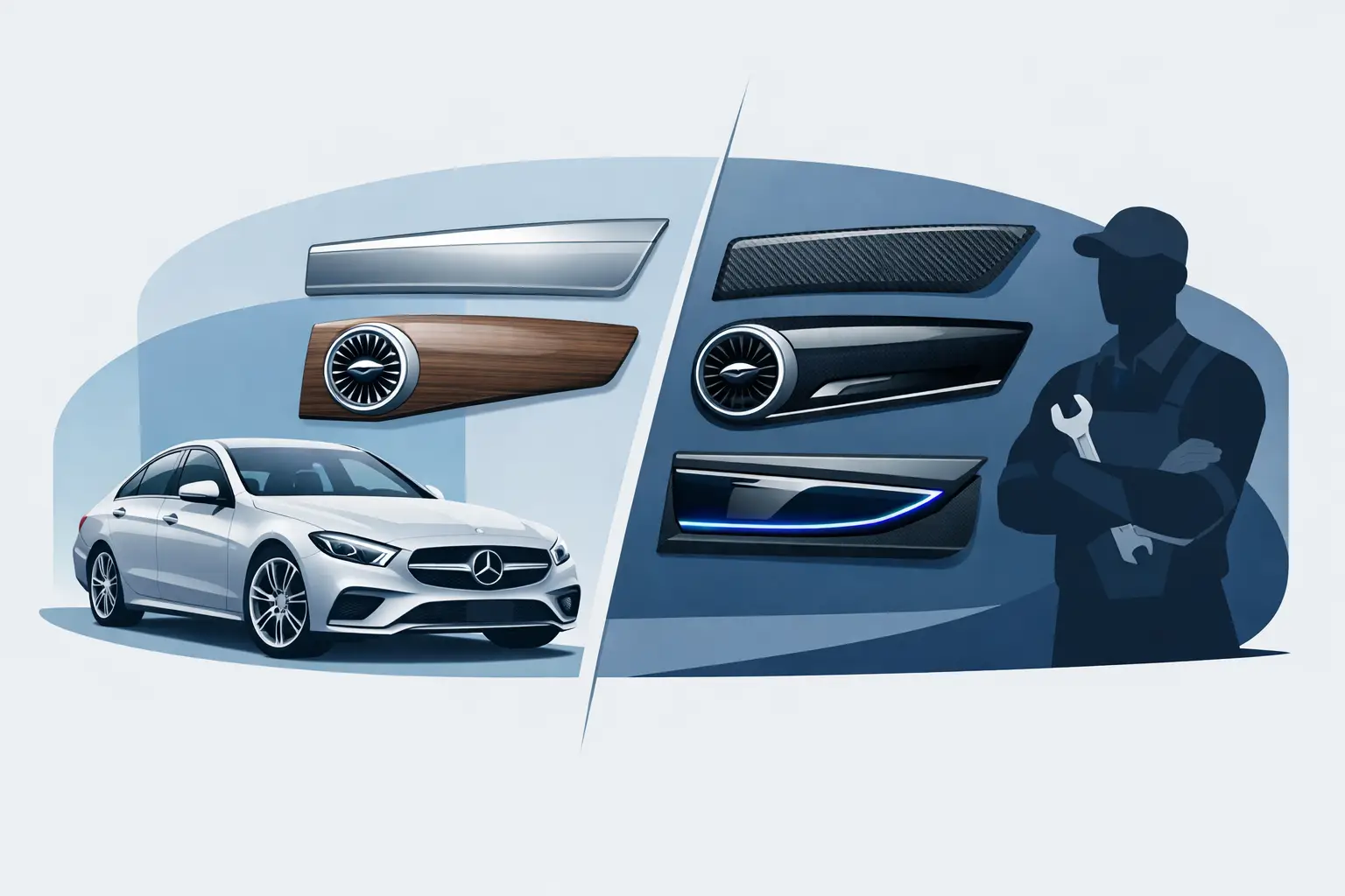 OEM vs Aftermarket Mercedes Trim